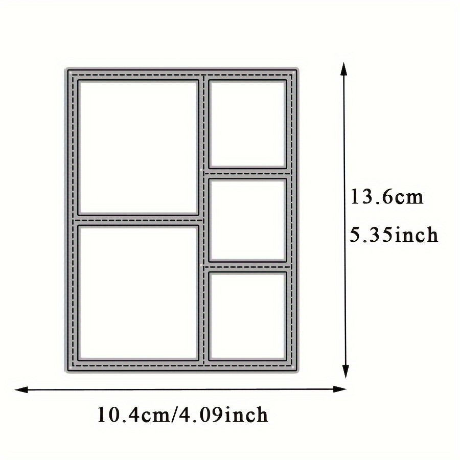 4 Types Of Rectangular Collage Background Frame Metal Cutting Die