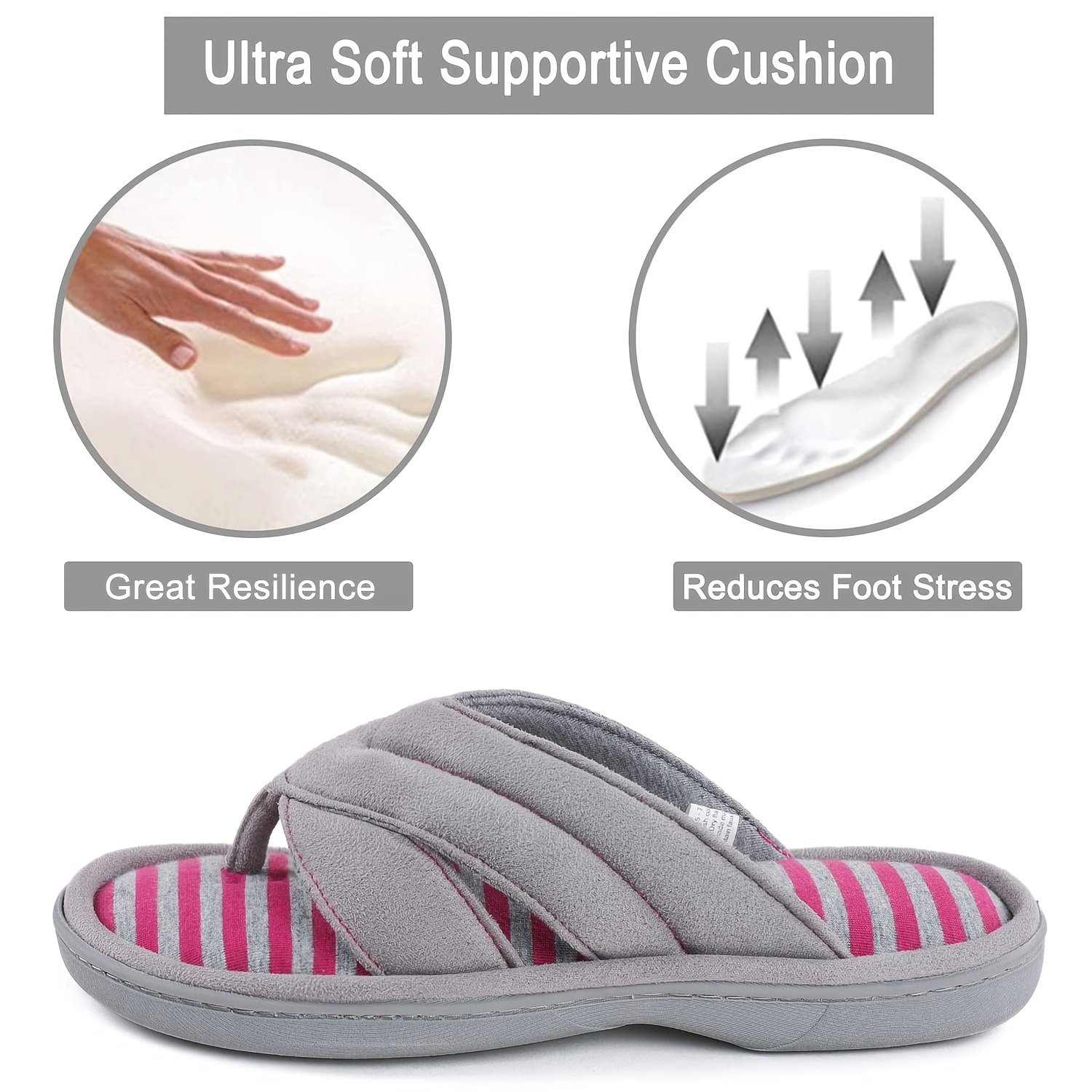 Memory Foam Flip Flops for Women Ultra Comfort Shoes Sandals Flops for  Women Ladies Slippers Causal Flip Flat Fashion Women's Slipper