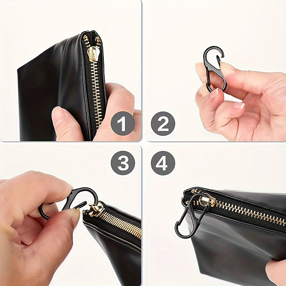Hoedia Zipper Locks Anti Theft, 15pcs Zipper Clips Theft Deterrent for  Backpack, 3 Sizes Zipper Lock Clips Zipper Pull Replacement, Small Dual  Locking