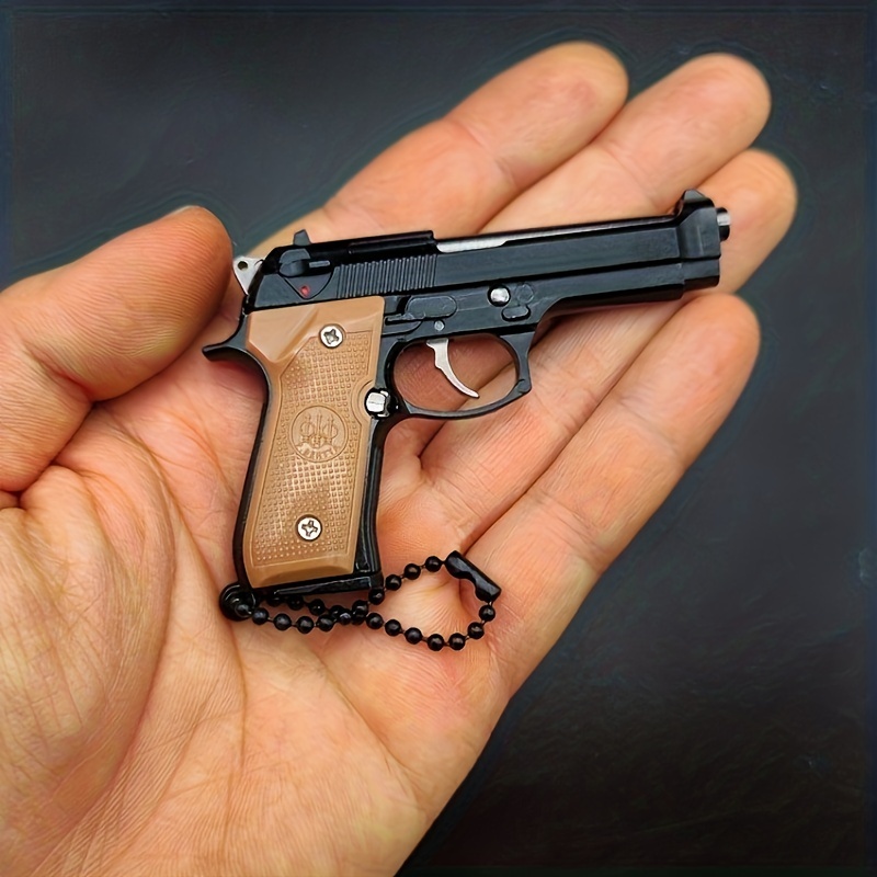 Mini Metal Water Gun Air Gun Keychain Pendant For Men - Temu