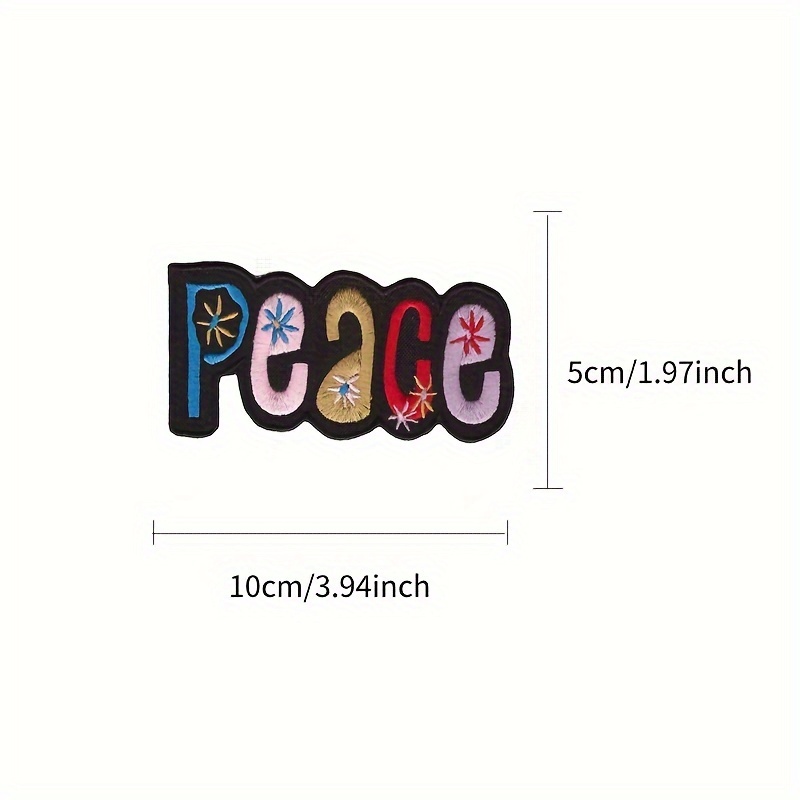 Rainbow Peace Symbol Patches Diy Stickers Embroidery - Temu