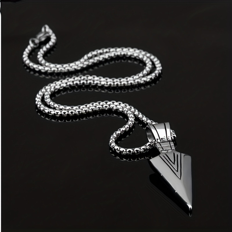 Hip Hop Necklace Men Shield Self Defense Pendant Pearl Chain