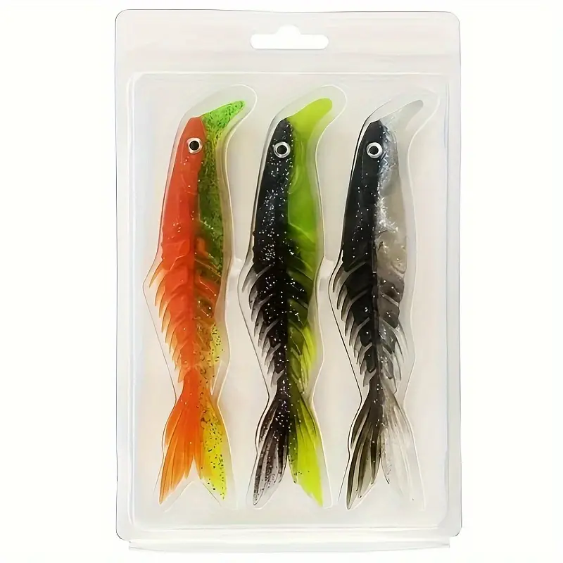 3/5/6/7pcs Multi Segments Fishing Lures, Soft Lure For Bass Pike
