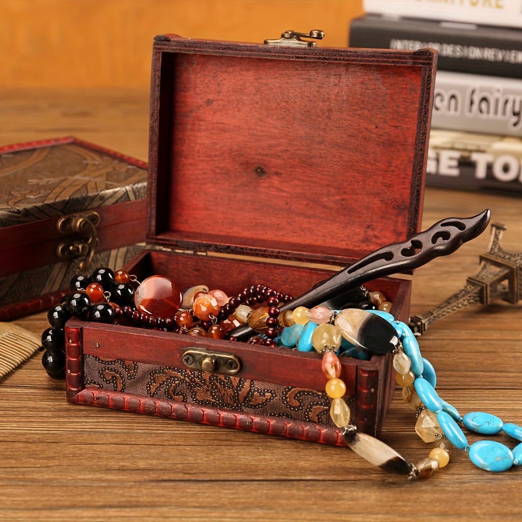 Handcrafted Wooden Jewelry Box Key Lock Featuring Hand - Temu Portugal