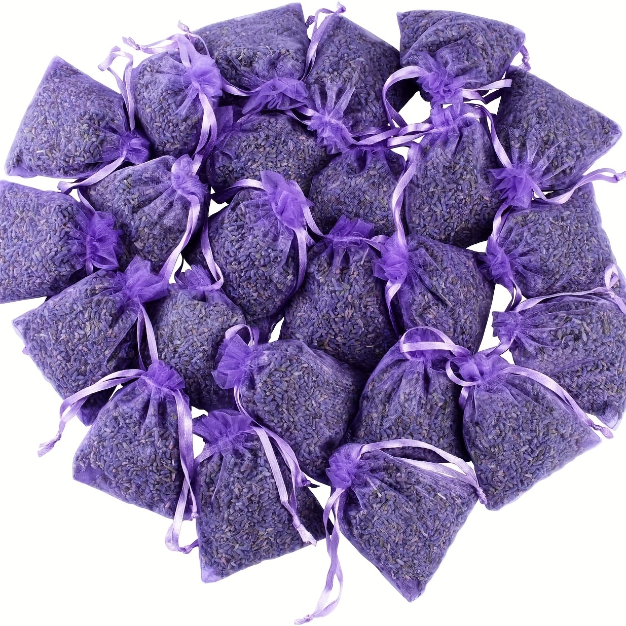 Bag of 50 Sachets Dried Lavender Flower Lavender Sachets for Drawers and Closets, LV-S-B-50