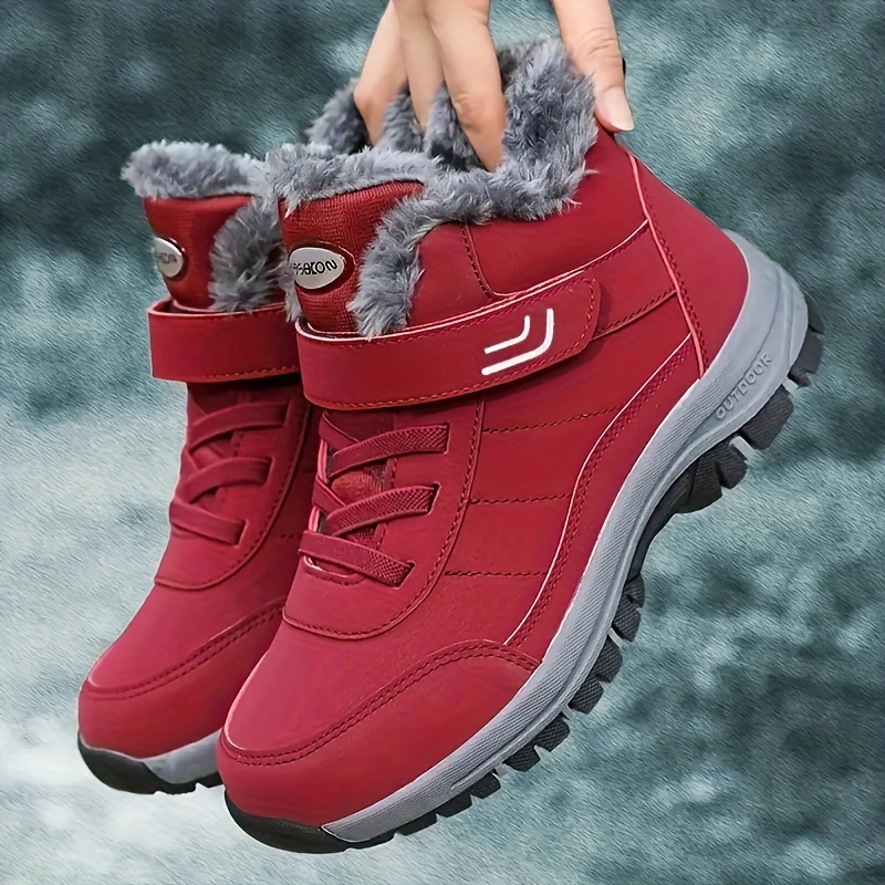 Women's Thermal Snow Boots with Hook & Loop Fastener