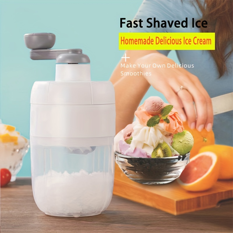 Ice Crusher Smoothies Hail Ice Breaker Fast Ice Crushing Portable Shaved Ice Machine for Kitchen Gadgets Ice Blenders, Size: One size, White