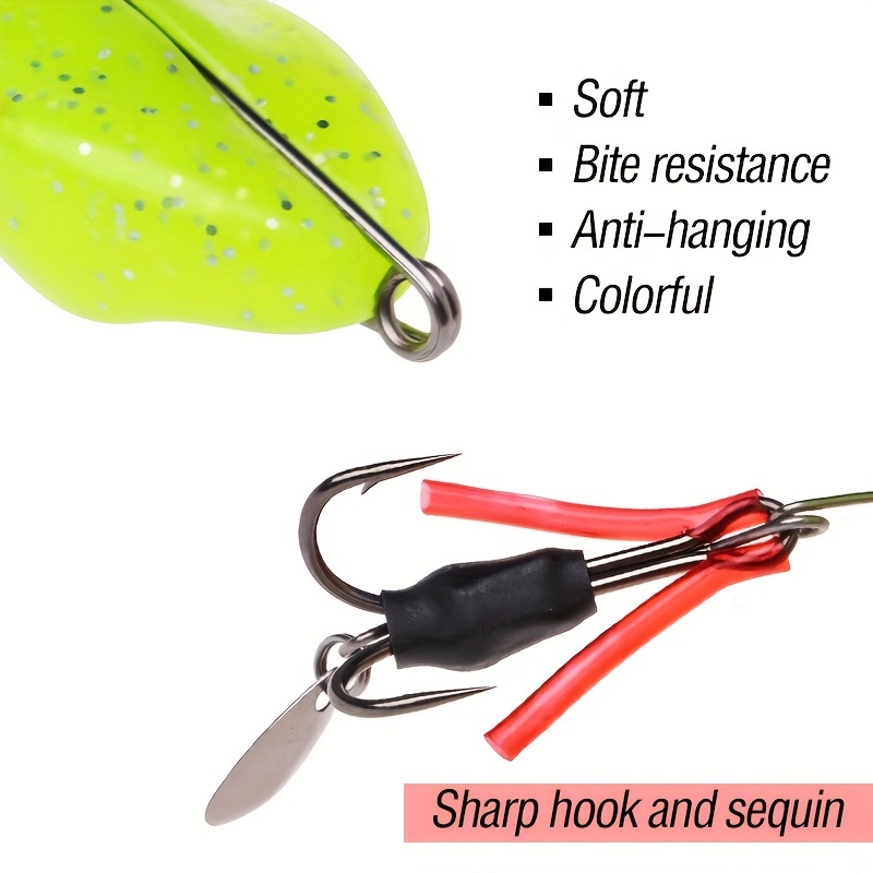 Soft Frog Fishing Lures Double Hooks Top Water Frog Artificial