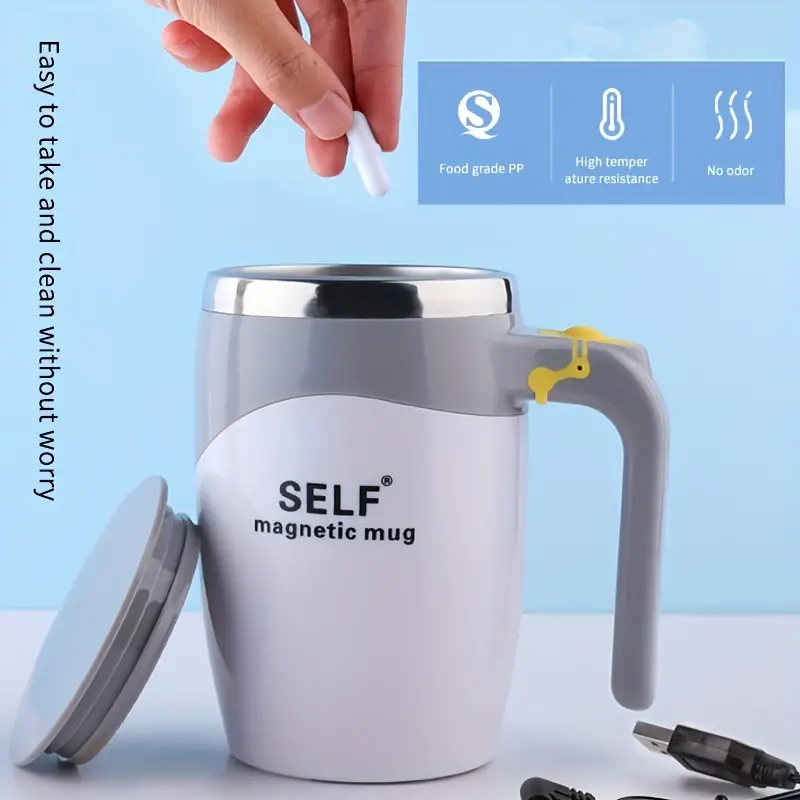 Automatic Coffee Mixing Cup, Stainless Steel Electric Mixing Cup, Usb  Charging Sports Water Cup Lazy Coffee Cup - Temu Mexico