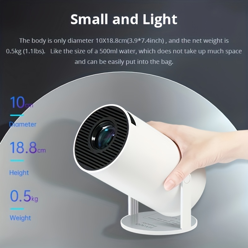 HY300 Mini Portable Projector Android 11 5G Wifi 4K Home Cinema
