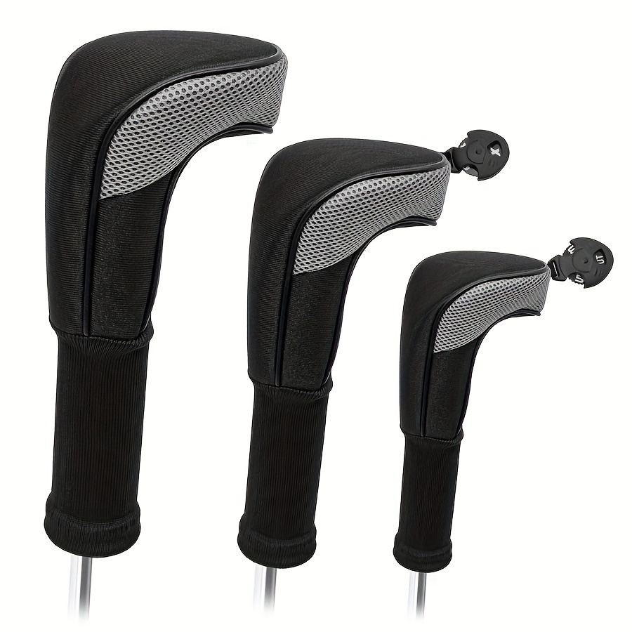 Premium Golf Club Head Covers Set For Driver, Fairway Wood, And