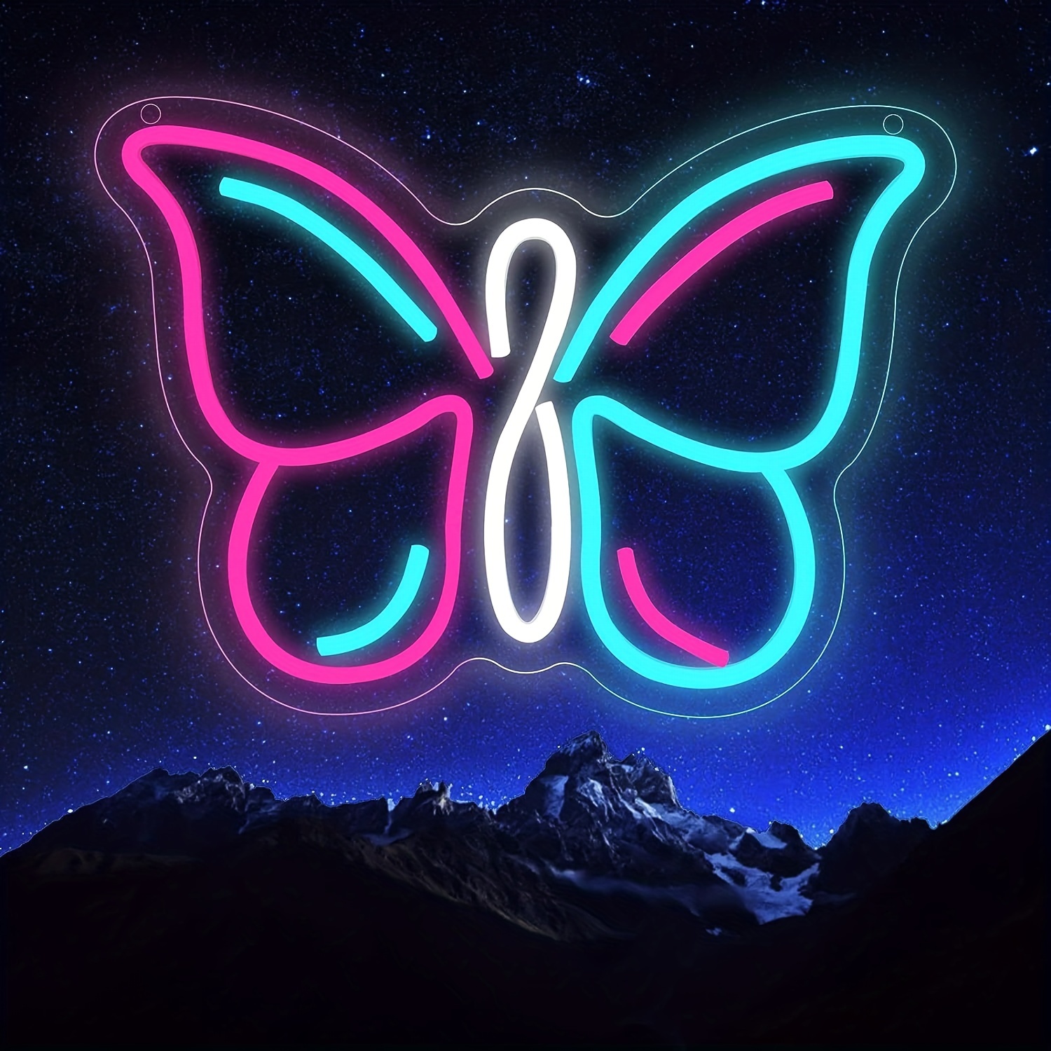 Butterfly Neon Sign Usb Powered Neon Signs Wall Decoration - Temu