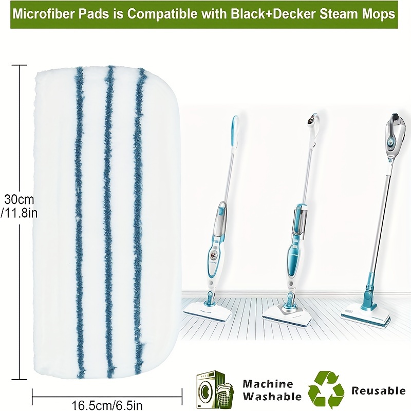 1 Pack Mop Pads Replacement for Black + Decker Steam Mop FSM1610