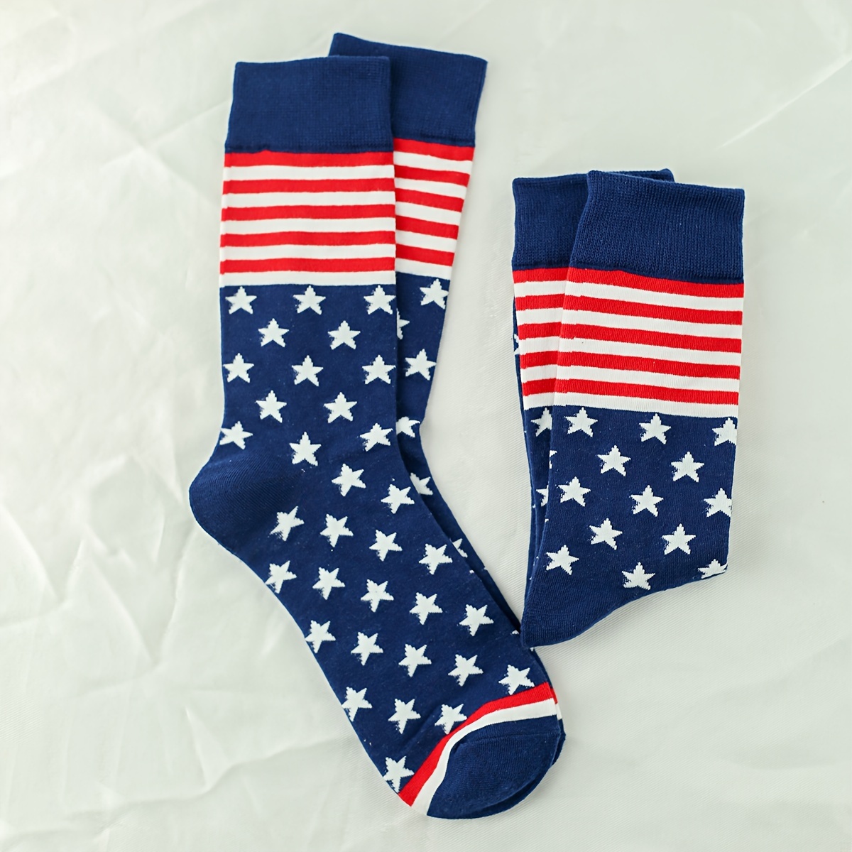 1/2 Pares De Calcetines De Moda Con Patrón De Bandera Americana