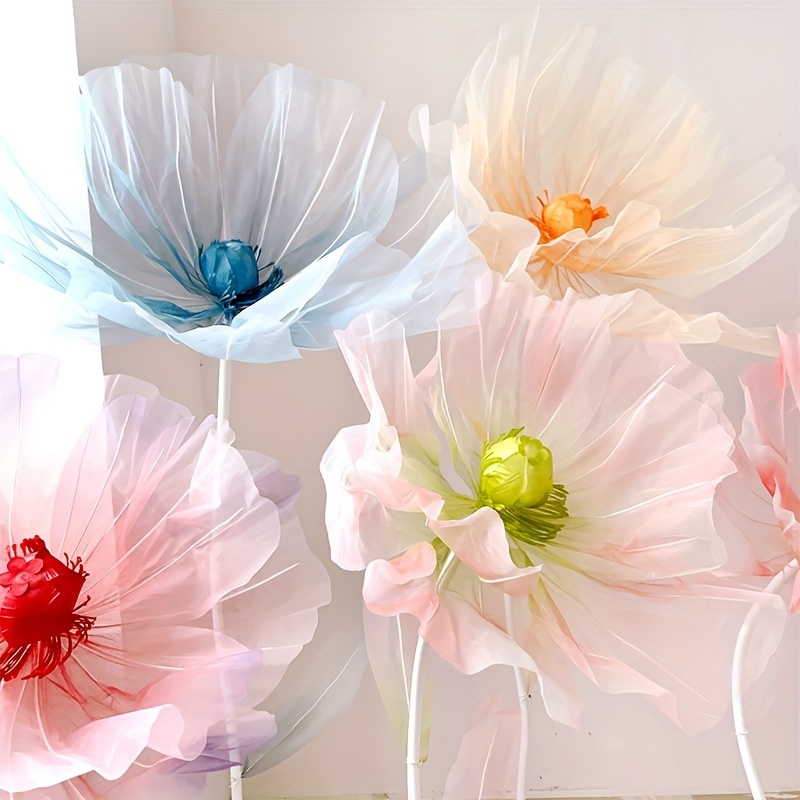 Paper Flowers Decorations for Wall, Large 3D Artificial Fake