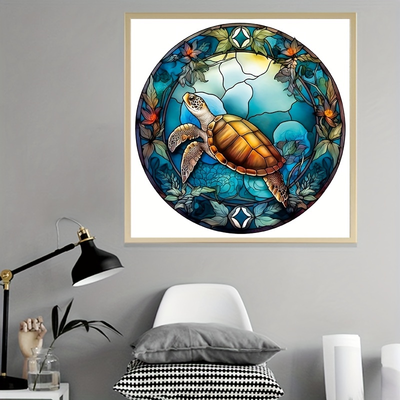 Turtle Diamond Painting 5D Diamond Art Picture Full Diamond Cross Diamond  Embroidery Kit DIY Rhinestone Painting Home Decor Gift