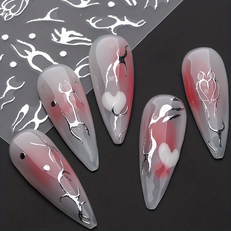 5D Self Adhesive Geometric Nail Art Stickers