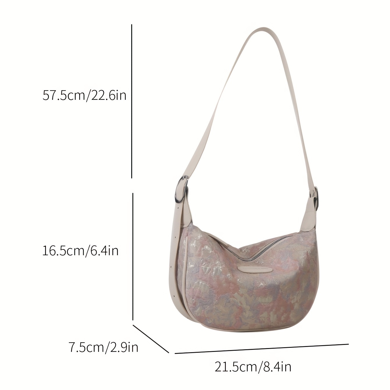 Floral Jacquard Crossbody Bag, Fairy Shoulder Hobo Bag, Women's Sweet  Casual Handbag & Purse - Temu