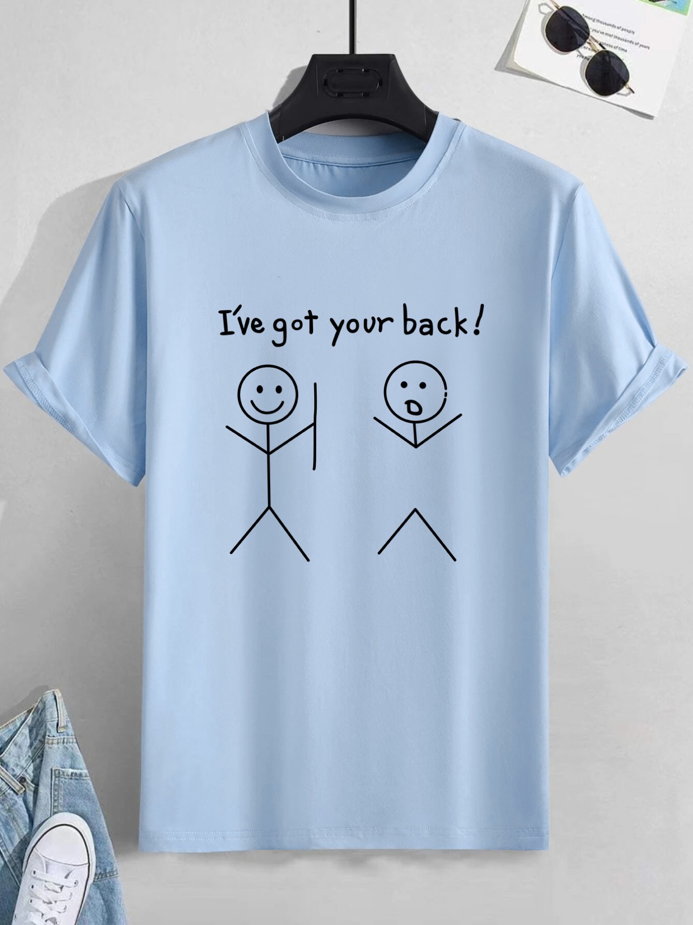  I've got Your Back Letters Print Shirts for Women's T Shirt  Cute Graphic Loose Tees Crew Neck Short Sleeve Casual Tops (Color : Black,  Size : Small) : Clothing, Shoes 