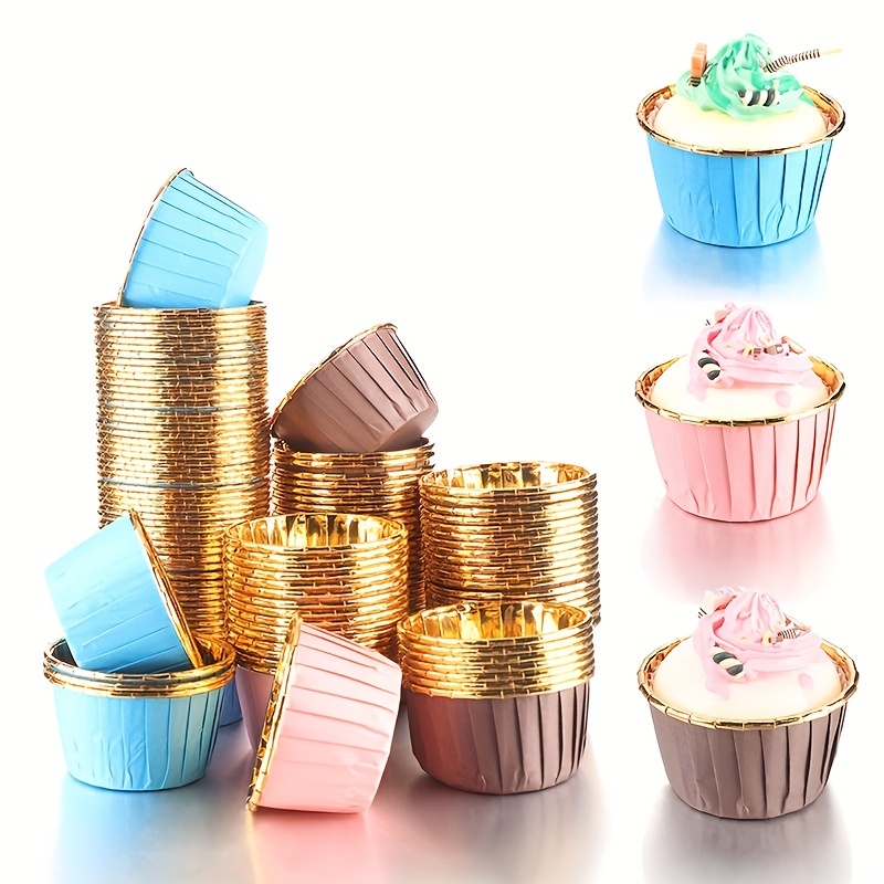 50Pcs Cupcake Paper Cups Wrapper Cake Mold Muffin Cupcake Liners Baking C;;^