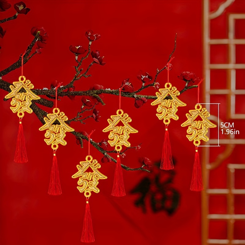 Décorations du Nouvel An chinois 2024 - Pendentif en forme de lingot  Fengshui - Ornement à suspendre pour voiture, fortune, santé, réussite,  maison, bureau, festival de printemps (F) : : Cuisine et Maison