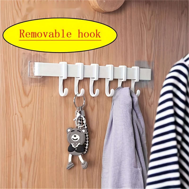 Sliding Coat Rack Clothes Hanger Hooks Bathroom Bedroom Living