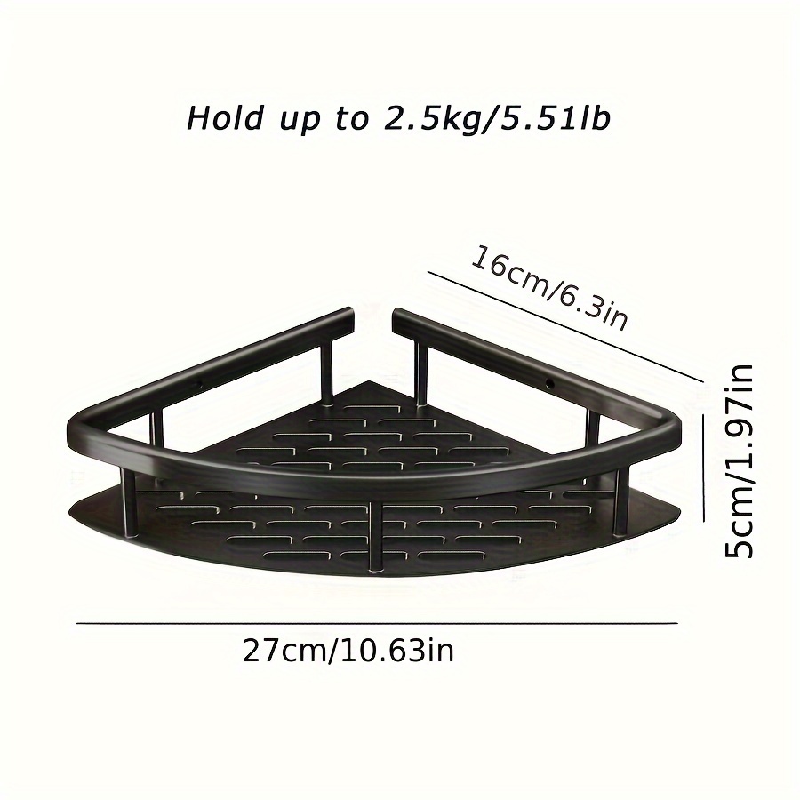 1pc Mensola Bagno Triangolare Senza Fori Mensola Adesiva - Temu Switzerland