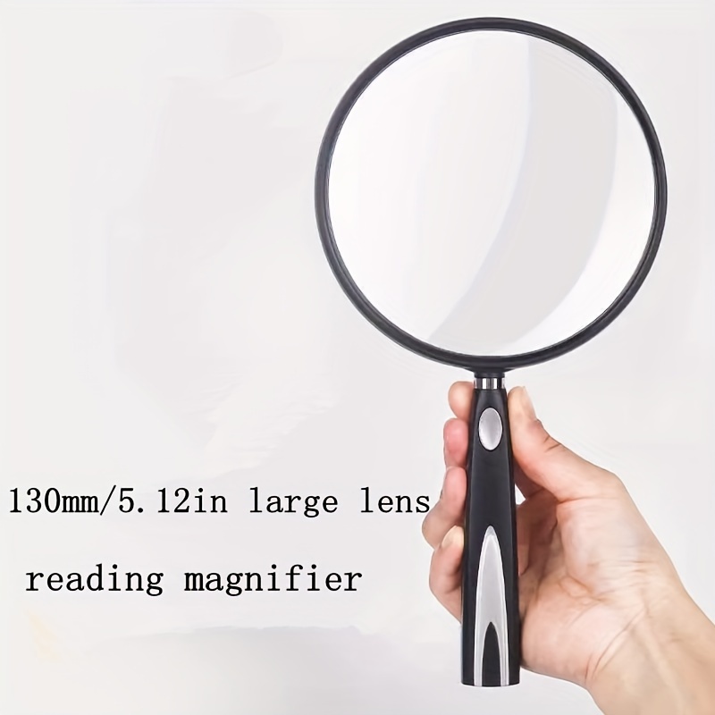 Large Magnifying Glass, Page Magnifier,handheld Lighted Magnifier, Magnifying  Glass For Reading Small Prints & Low Vision Seniors With Aging Eyes. - Temu  Italy