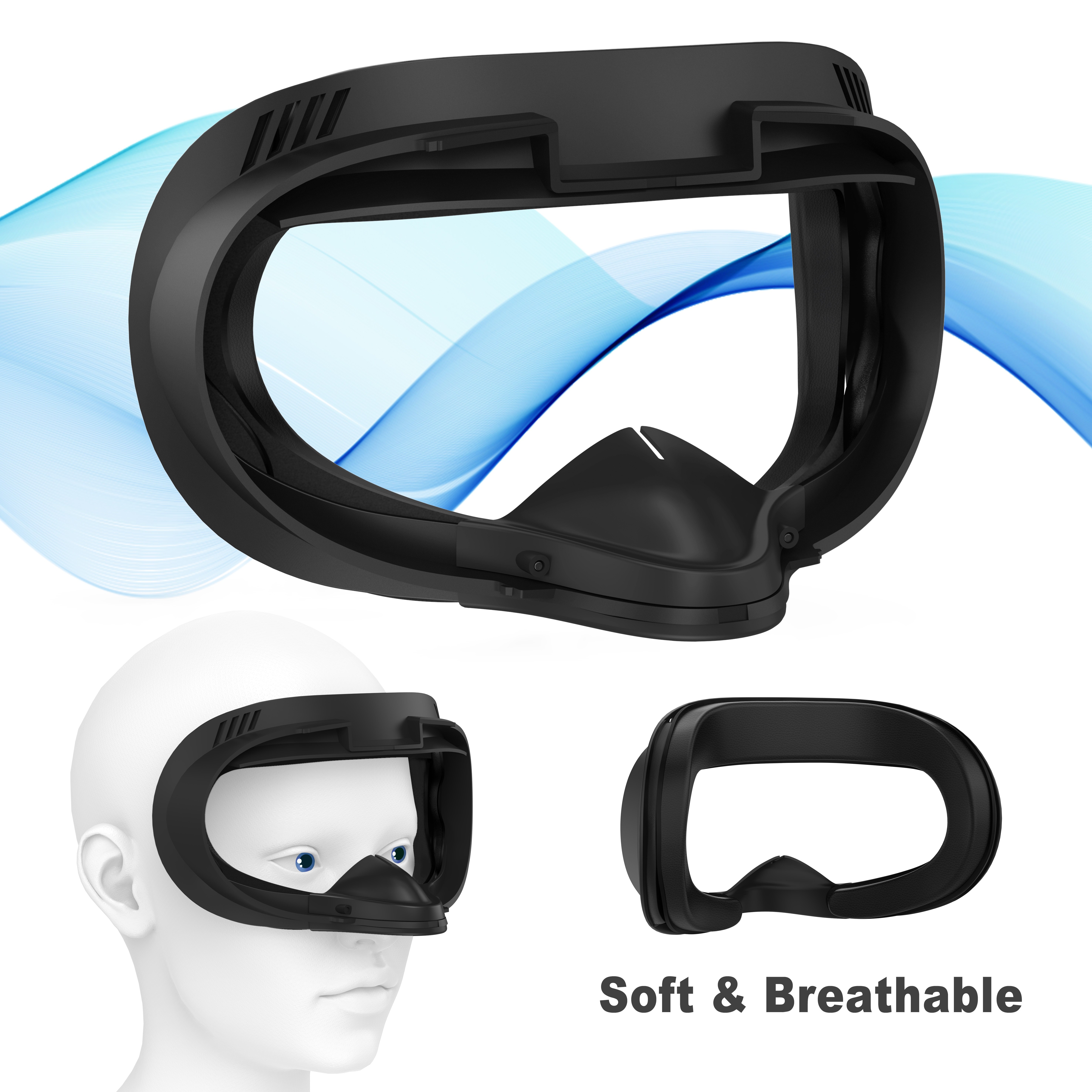 Vr Silicone Facial Interface Quest 3 Vr Accessories Sweat - Temu