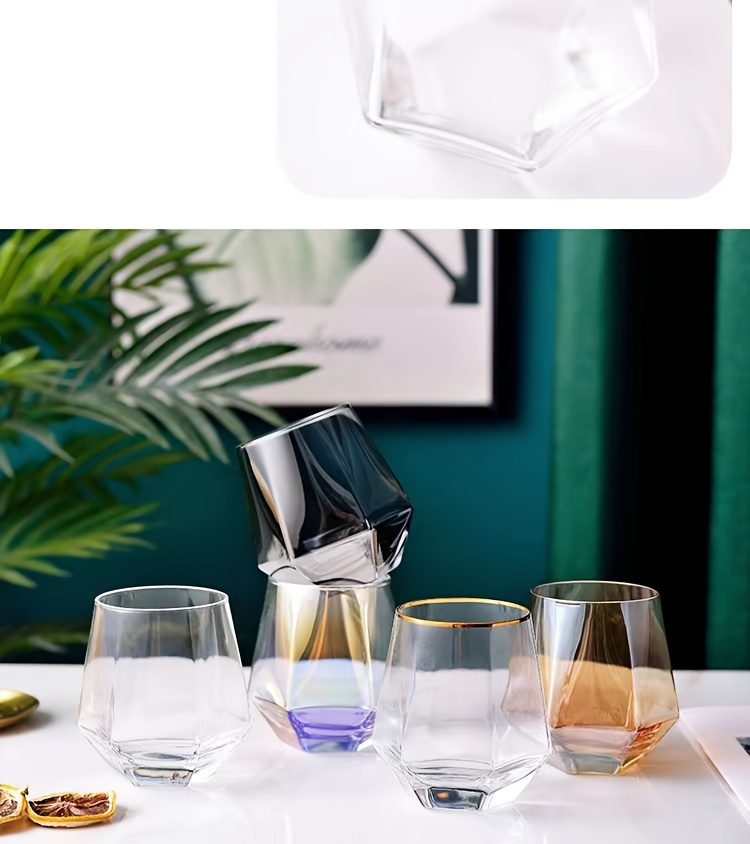 Unique Tumblers Diamond Shaped Glass Wine Cup