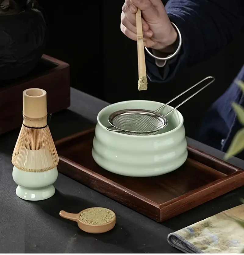 набор матча чайный набор матча чашка керамическая песня инструменты для приготовления особая чаша чайные инструменты полный набор для домашней чайной вечеринки чайной комнаты чайных аксессуаров детали 2