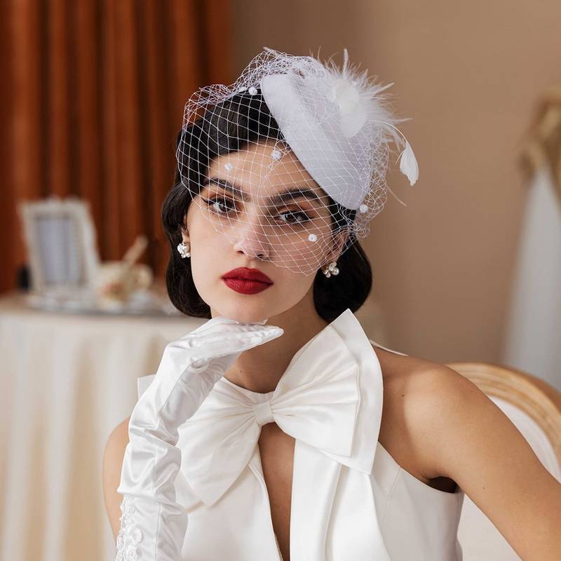 Birdcage Veil Funeral Hats With Veil Near Me Veil Fascinator For