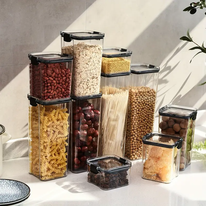 Plastic Airtight Food Containers For Kitchen Organization - Temu