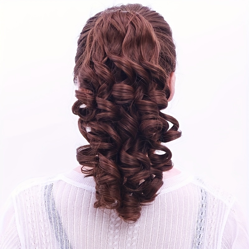 Claw Ponytail Medium Curly Wavy Extensions