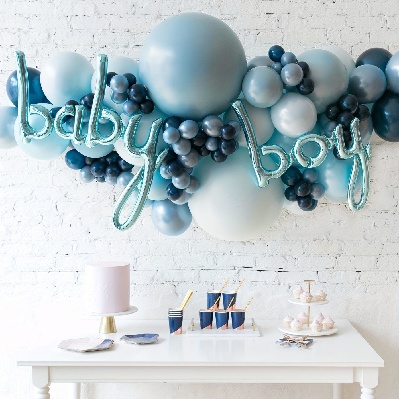BOY GIRL Balloons Connected Letters Word Foil Baby Shower Air