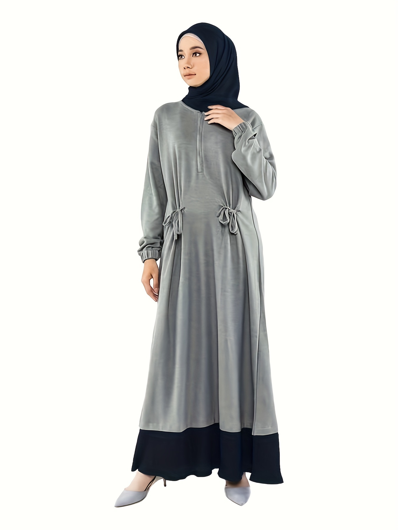 Ruffled Opening Abaya - Abayas - Women