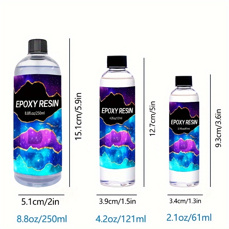 Super Clear Diy Epoxy Resin Kit, - 3:1 Crystal Clear Liquid Glass, High  Gloss, Bubble-free Casting Resin For Flower Preservation, River Tables And  Mold Crafts - Temu