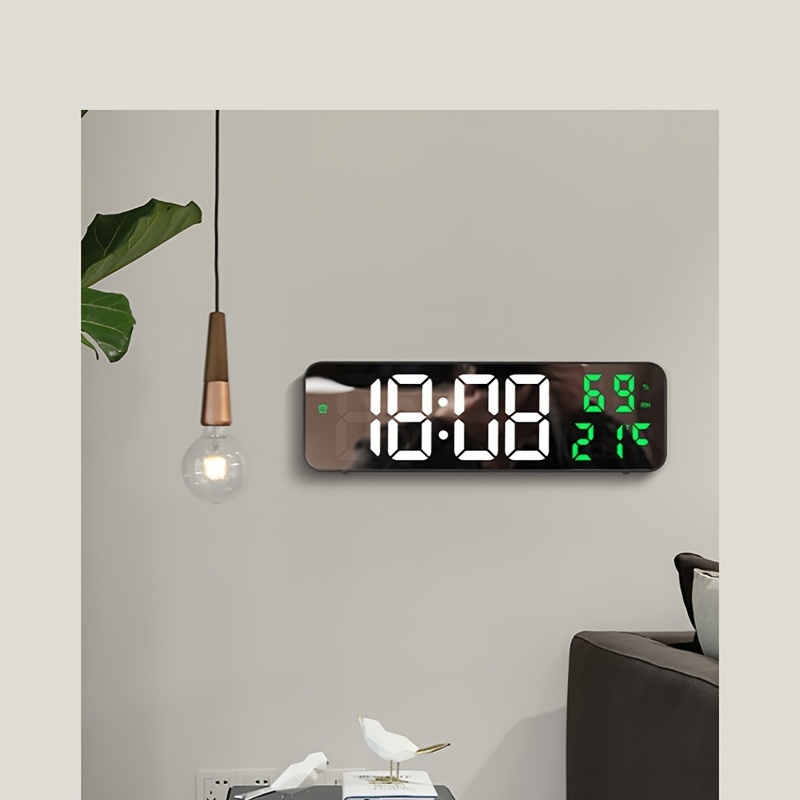 3D LED orologio digitale da parete Deco incandescente modalità notturna orologio  da tavolo elettronico regolabile orologio da parete decorazione soggiorno  orologio a LED orologi da parete