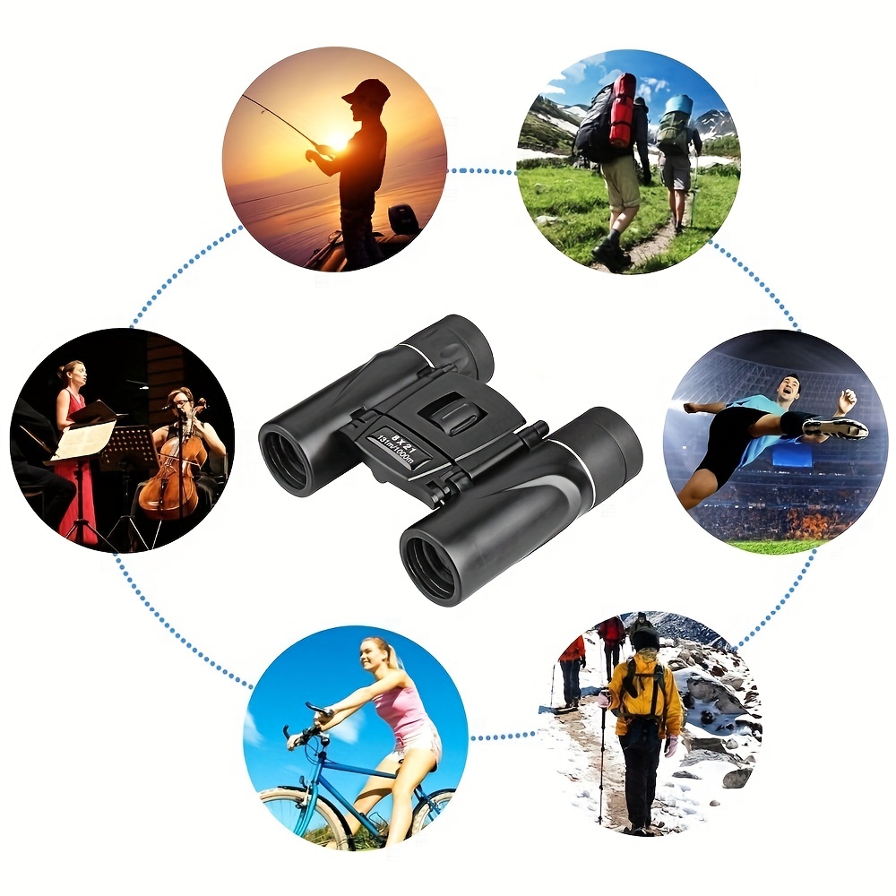 1 pc 40x22 HD binoculares potentes 2000M de largo alcance plegable Mini  telescopio BAK4 FMC óptica para caza deportes al aire libre Camping viaje -  Temu