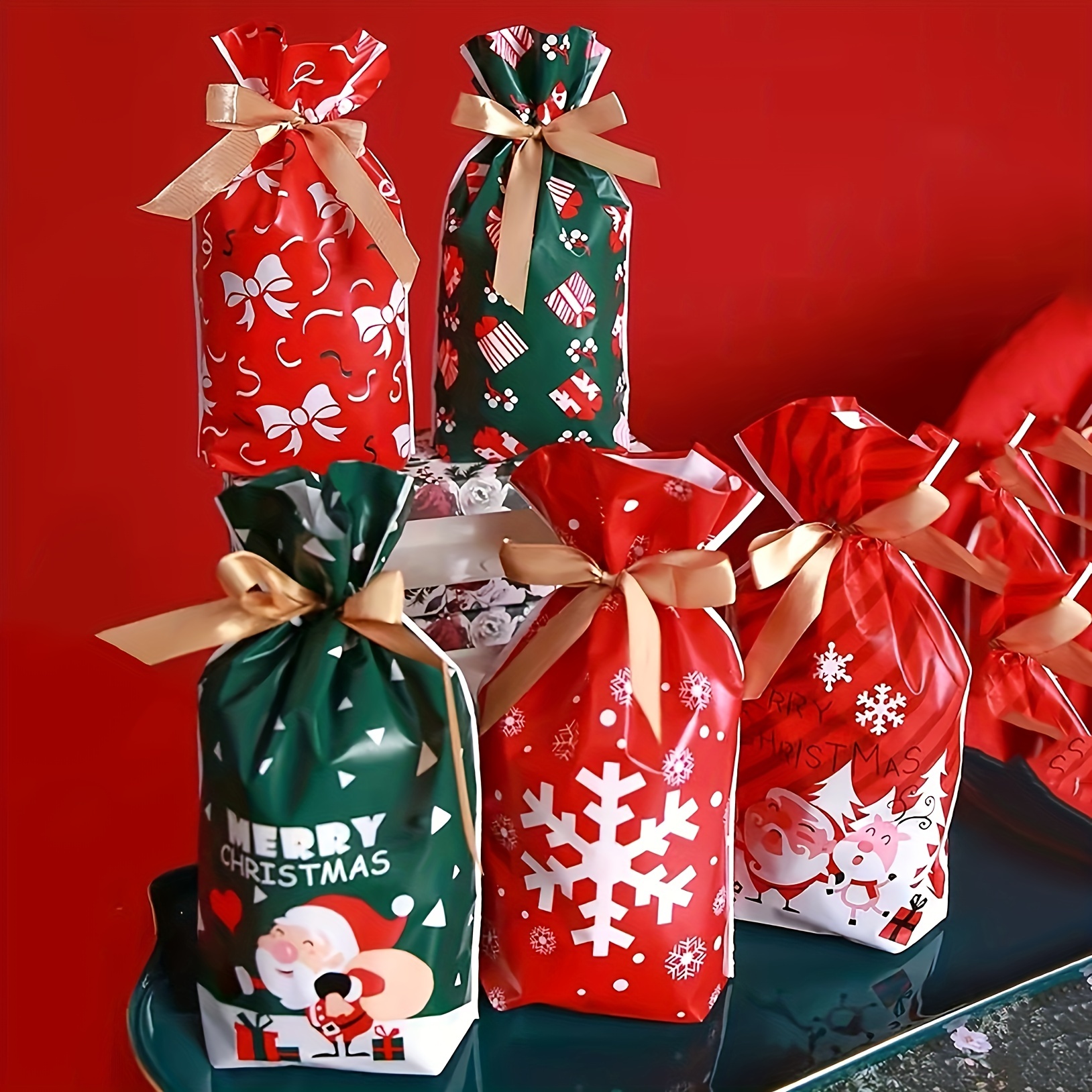 Christmas Gift Bags Treat Bags For Biscuit Chocolate Candy - Temu
