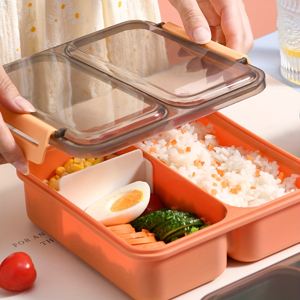 2pcs Lunch Box Set Microwavable Bento Box Kids School Food Box