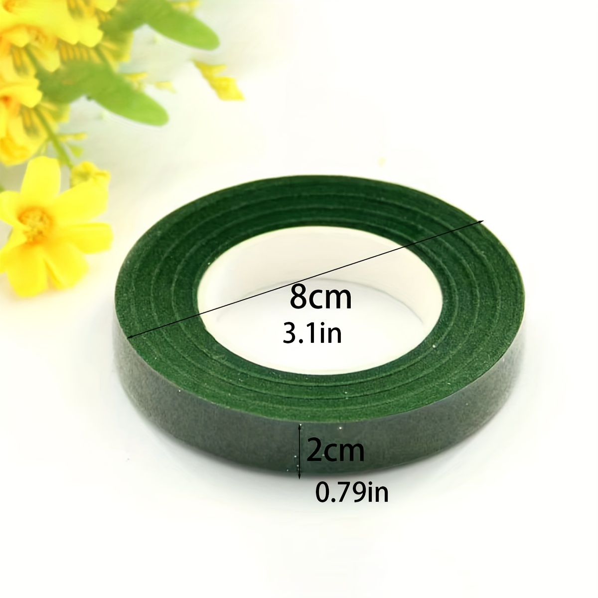 Green Diy Handmade Tape Green Adhesive Tape Floral Tape Wire - Temu
