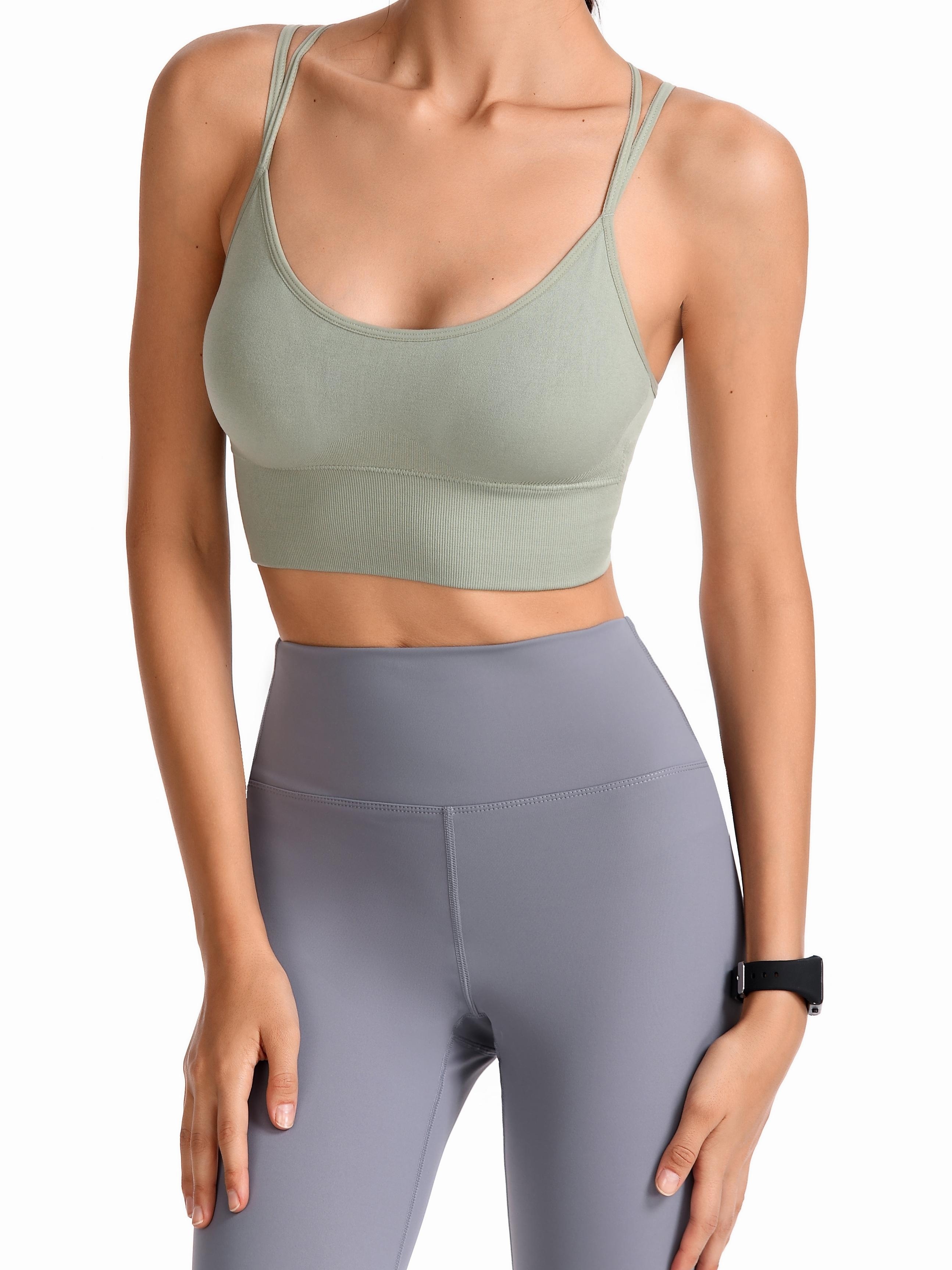 Seamless Women Sports Bras Solid Color Gym Fitness Training Tops