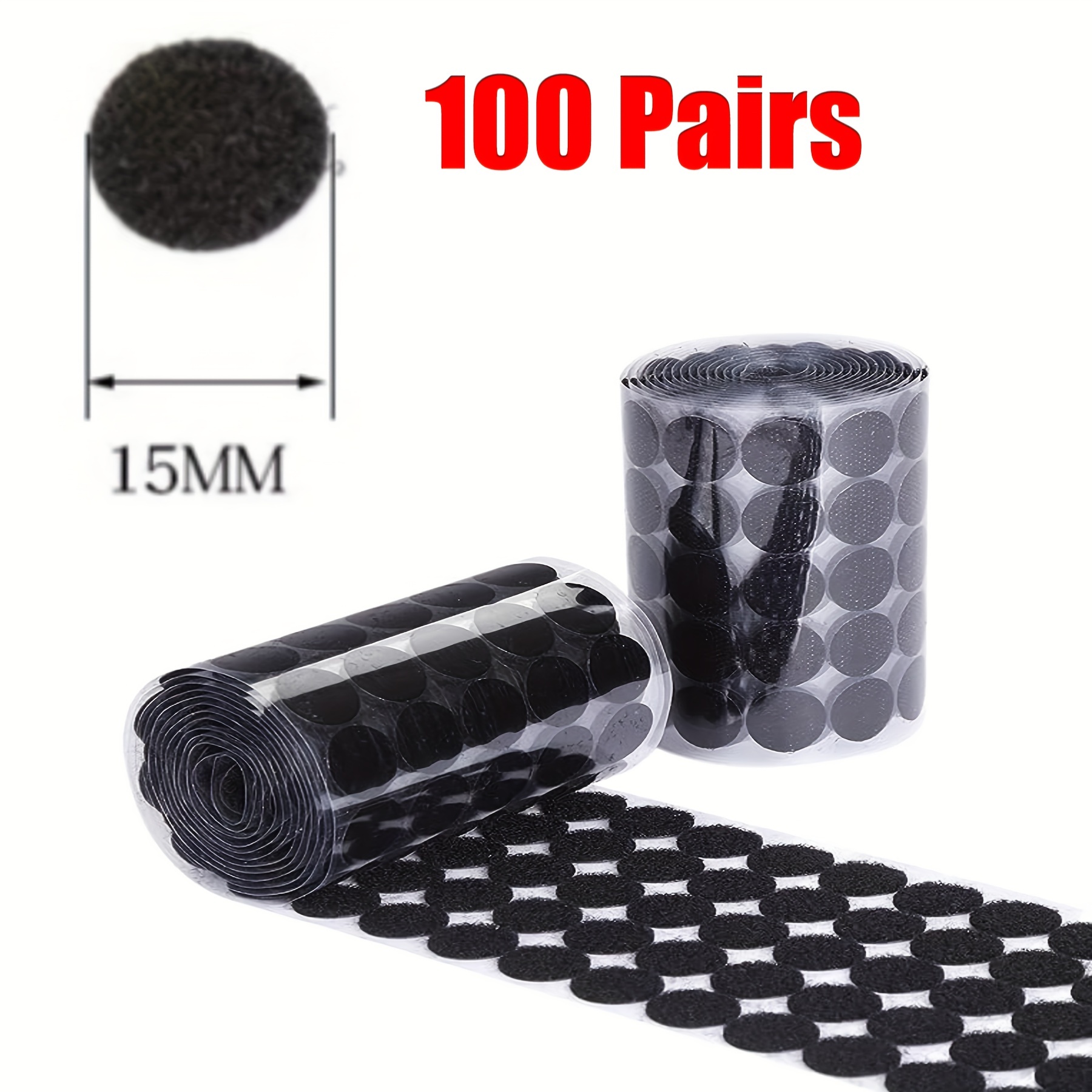 50-100Pairs Transparent Self Adhesive Dots Hook Loop Coins Fastener Tape  Dots for School Classroom Office