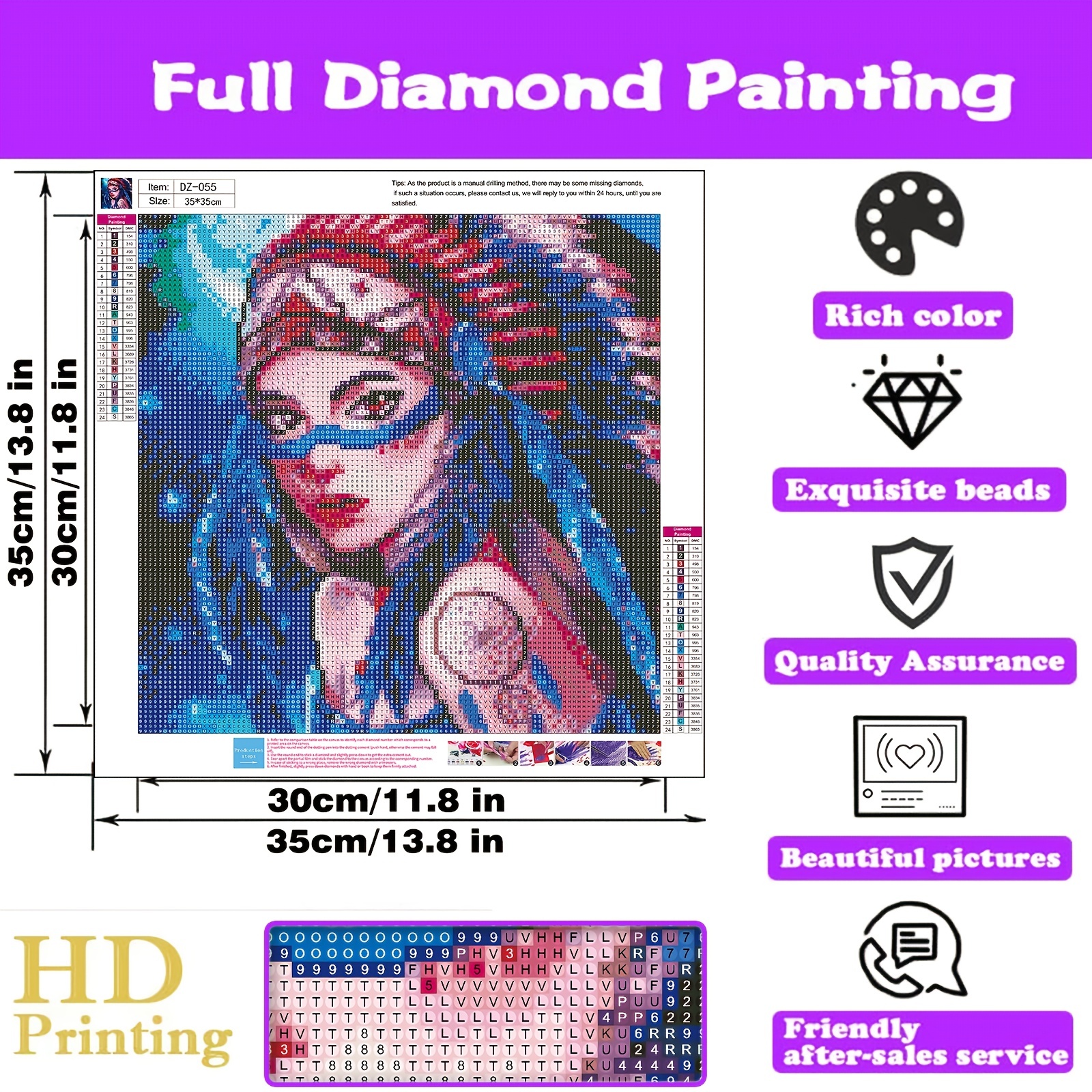 5d Full Drill Diamond Painting Kit, Diy Diamond Rhinestone