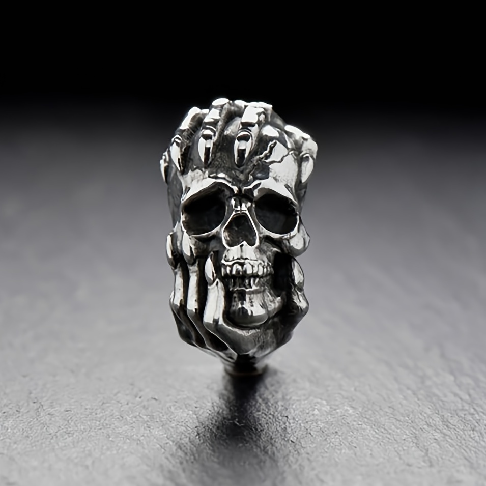 Men's Vintage Skull Charm Ring