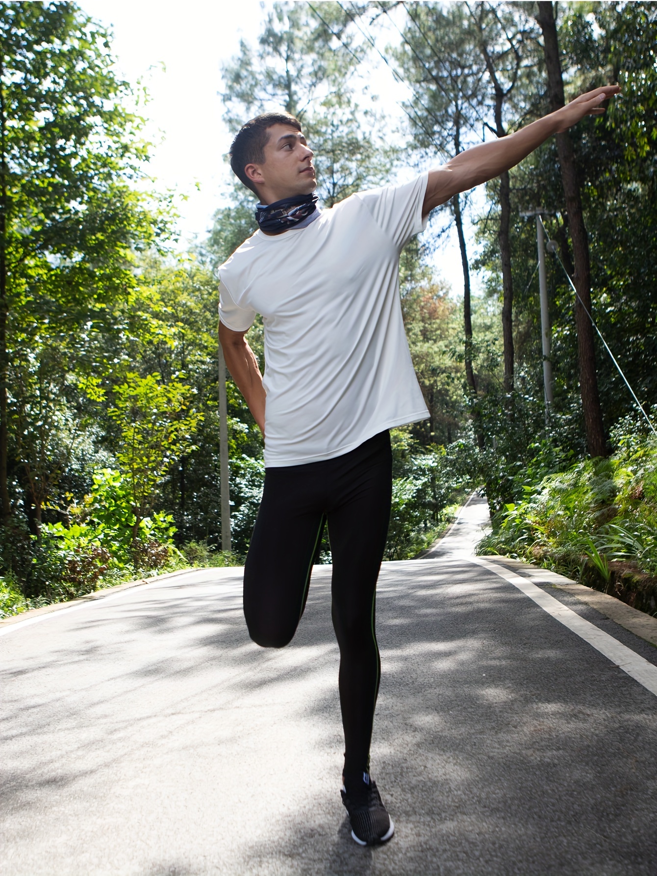 Men's Breathable Elastic Sports Leggings Casual Quick Drying - Temu