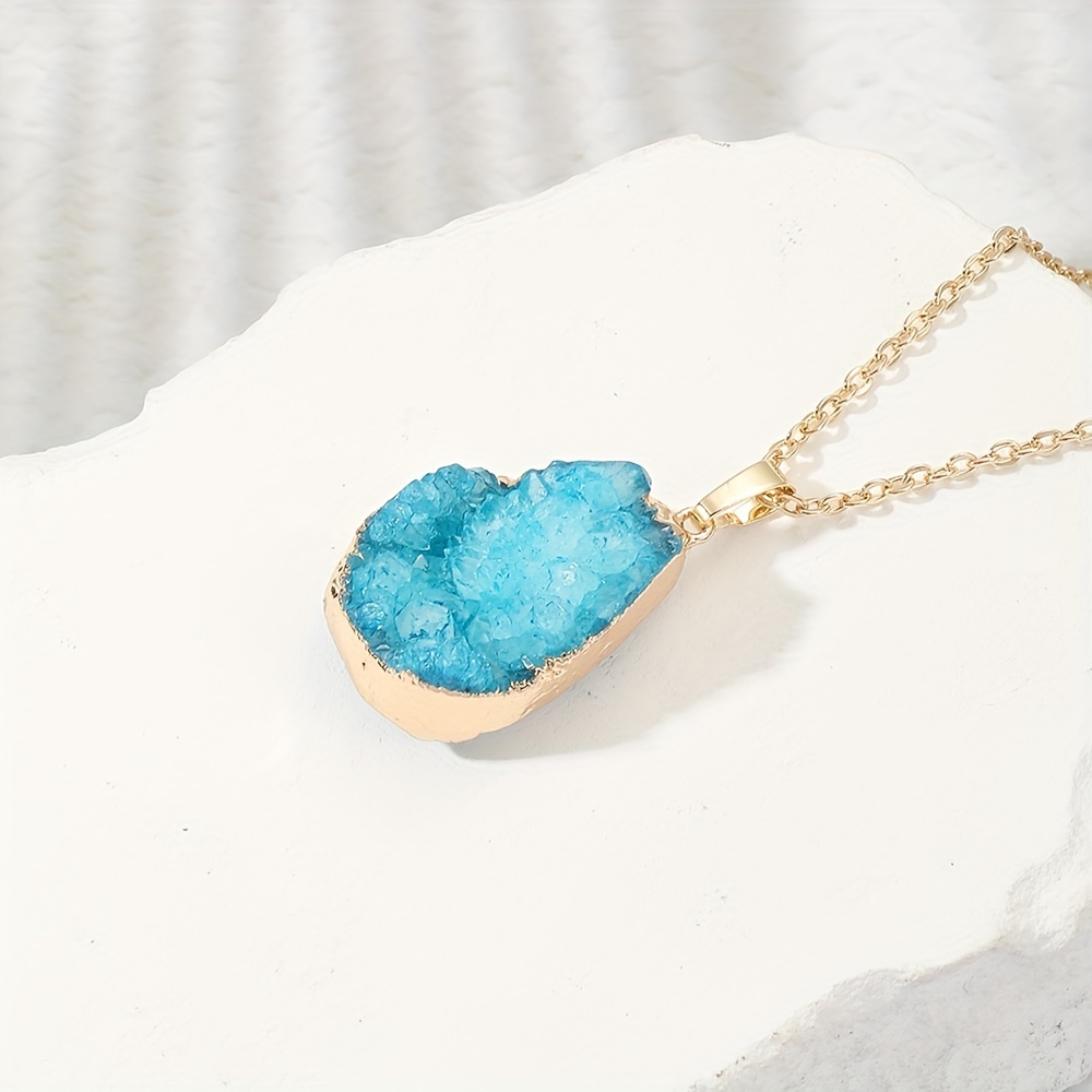 Natural Crystal Pendant Necklace