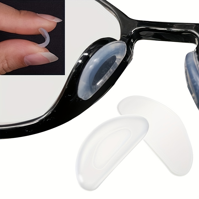 10 pares de almohadillas de silicona para la nariz, almohadillas de  silicona transparente para gafas, almohadillas para la nariz, almohadillas  suaves antideslizantes para anteojos