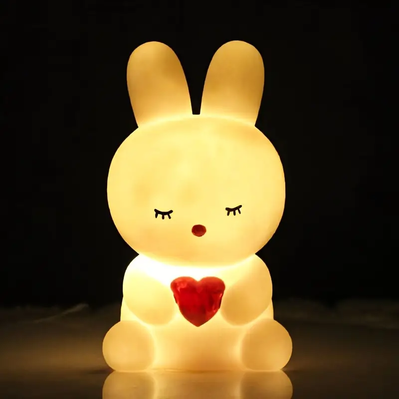 Cute Rabbit Lamp Girl Led Night Light Bedroom Living Room - Temu